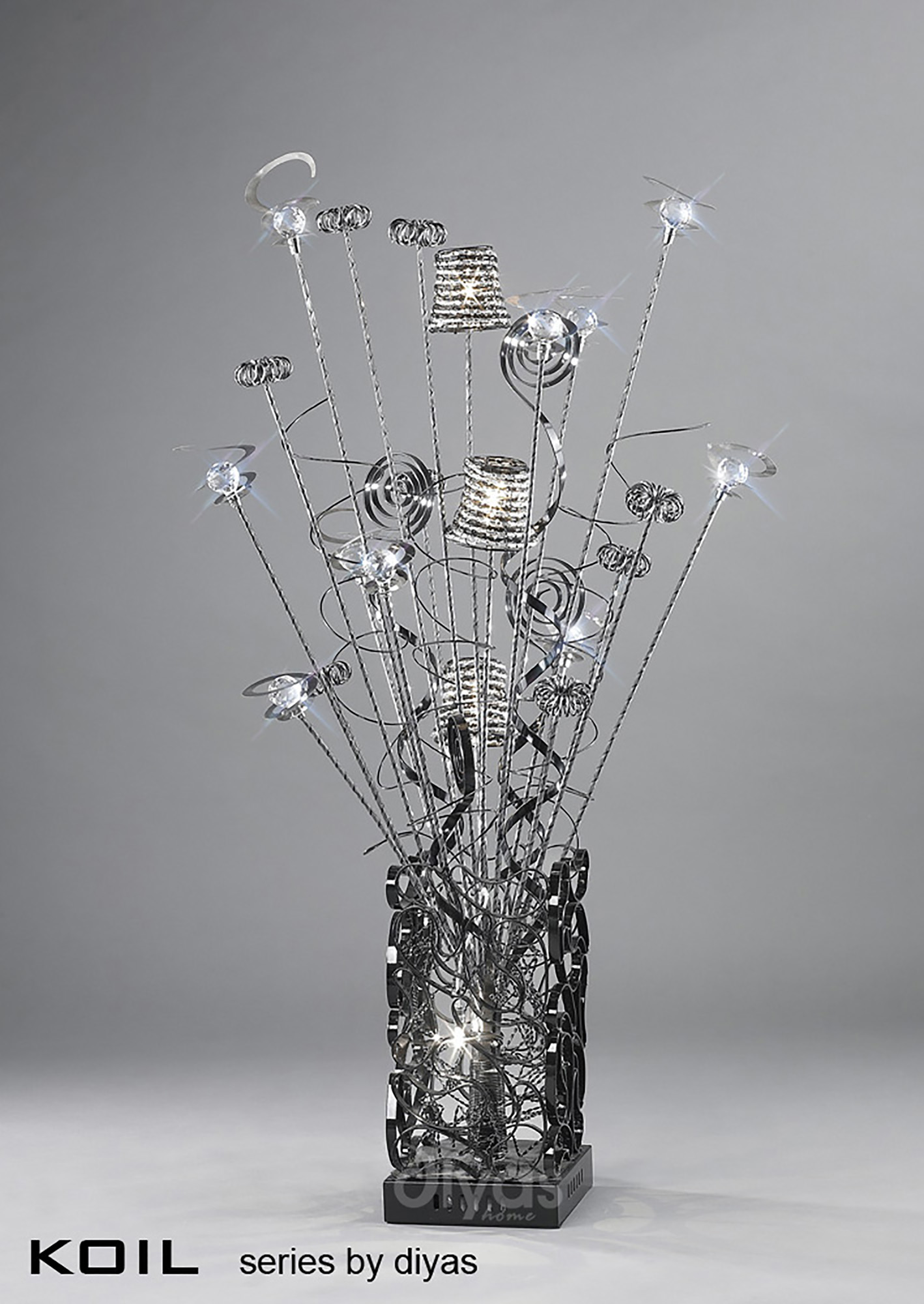 Koil Aluminium Crystal Table Lamps Diyas Home Modern Crystal Table Lamps Koil Aluminium Crystal Table Lamps Diyas Home Modern Crystal Table Lamps